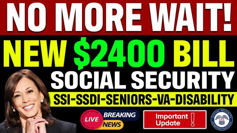 GET READY! New $2400 Social Security Bill | SSI SSDI SSA 2023 COLA Update